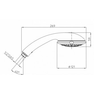 Ручной душ Bossini Ocean4 B00102.030