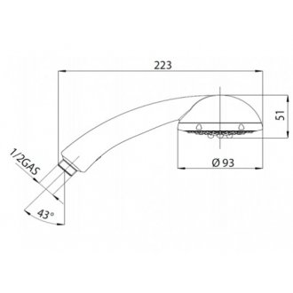 Ручной душ Bossini Duetto Neb B00152.030