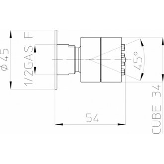 Душевая форсунка Bossini Cubic-Gom I00135.030