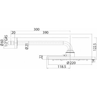 Верхний душ Bossini Nebulizair H19625G.030