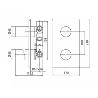 Смеситель для душа Bossini Oki Z00004.030