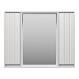 Зеркало с двумя шкафчиками Brevita Balaton 100 белое
