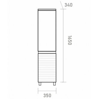 Пенал Brevita Dakota 35 правый черный