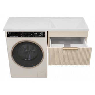 Мебель под стиральную машину Brevita Enfida 120 правая подвесная бежевая