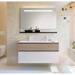 Мебель для ванной Burgbad Fiumo 120 см дерево/бела...