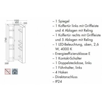 Пенал Burgbad Sys30 HSHD040461 40 см