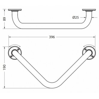 Поручень Burlington A55 CHR хром