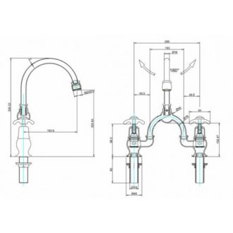 Смеситель для раковины Burlington Claremont Regent CLR27