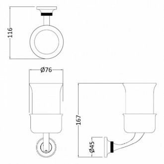 Стакан Burlington Guild GU003C хром