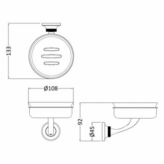 Мыльница Burlington Guild GU005C хром