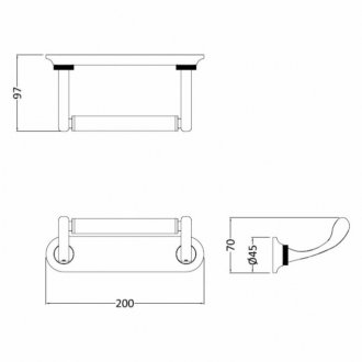 Бумагодержатель Burlington Guild GU029G золото