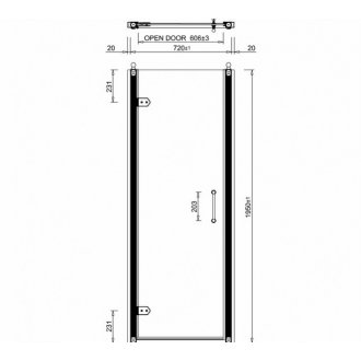 Душевая дверь Burlington Hinged Door C19