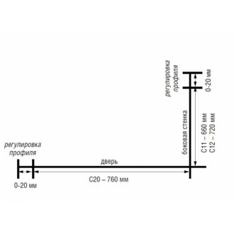 Душевой уголок Burlington Hinged Door C20+C12