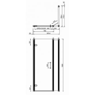 Душевой уголок Burlington Hinged Door C15+C20+C13