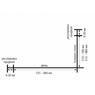 Душевой уголок Burlington Hinged Door C21+C14