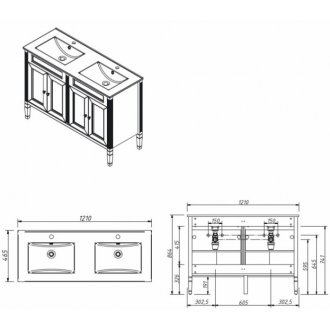 Мебель для ванной Caprigo Albion Concept 120-2