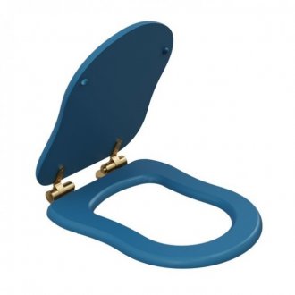 Крышка-сиденье Caprigo Borgo синяя петли бронза