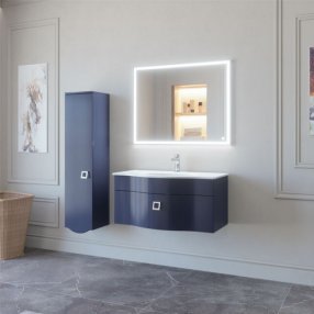 Мебель для ванной Caprigo Nokturn 90 со стеклянной раковиной