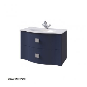 Мебель для ванной Caprigo Nokturn 80 со стеклянной раковиной и двумя ящиками