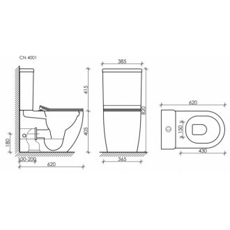 Унитаз Ceramica Nova Metropol CN4001MB