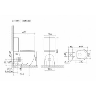 Унитаз Ceramicanova Metropol CN4001TMB