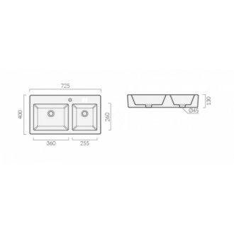 Раковина CeruttiSpa Double Vito CT9281