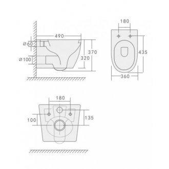 Унитаз подвесной CeruttiSpa Orlter Aria UF CT10572