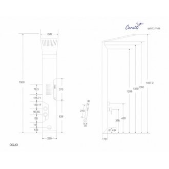 Душевая панель CeruttiSpa Vettore B CT8993