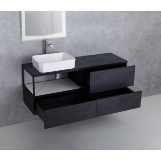 Мебель для ванной Cezares Cadro 140 Nero с тремя ящиками