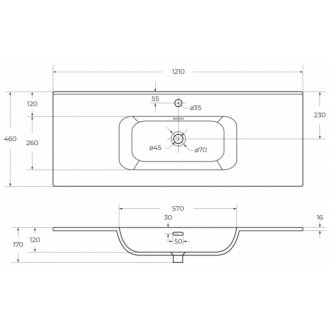 Мебель для ванной Cezares Eco-CER-N 120-CZR-8095-120 Bianco Lucido