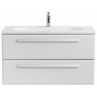 Тумба с раковиной и зеркалом Cezares Eco 90-CZR-900/480-LV-MR-ECO-F-RS156SC.3/512 Bianco Opaco