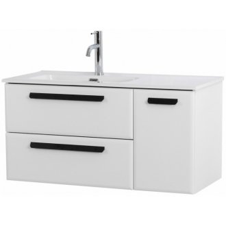 Мебель для ванной Cezares Eco-CER-N 100-2C-1A-BL-CZR-8095-100-L Bianco Lucido