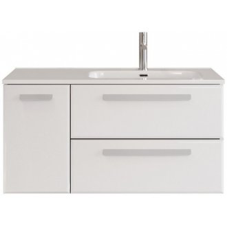 Тумба с раковиной Cezares Eco-CER-N 100-2C-1A-SC-CZR-8095-100-R Bianco Lucido