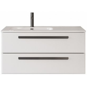 Тумба с раковиной Cezares Eco-CER-N 100-CZR-8095-100-L-RS156BL.3/512 Bianco Lucido