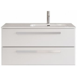 Тумба с раковиной Cezares Eco-CER-N 100-CZR-8095-100-R-RS156SC.3/512 Bianco Lucido