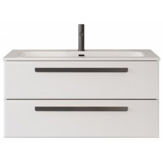 Тумба с раковиной и зеркалом Cezares Eco-CER-N 100-CZR-8073-100-RS156BL.3/512 Bianco Opaco