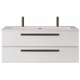 Тумба с раковиной и зеркалом Cezares Eco-CER-N 120-CZR-8073-120-1-2-RS156BL.3/512 Bianco Opaco