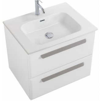 Тумба с раковиной Cezares Eco-CER-N 60-CZR-8095-60-RS156GR.3/320 Bianco Lucido