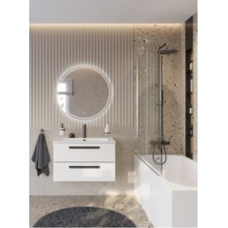 Тумба с раковиной и зеркалом Cezares Eco-CER-N 80-...