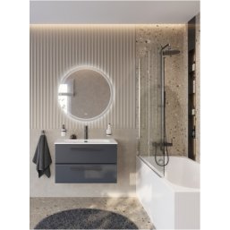 Тумба с раковиной и зеркалом Cezares Eco-CER-N 80-...