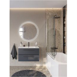 Тумба с раковиной и зеркалом Cezares Eco-CER-N 80-...