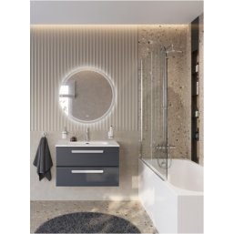 Тумба с раковиной и зеркалом Cezares Eco-CER-N 80-...