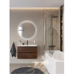 Тумба с раковиной и зеркалом Cezares Eco-CER-N 80-...