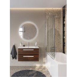 Тумба с раковиной и зеркалом Cezares Eco-CER-N 80-...