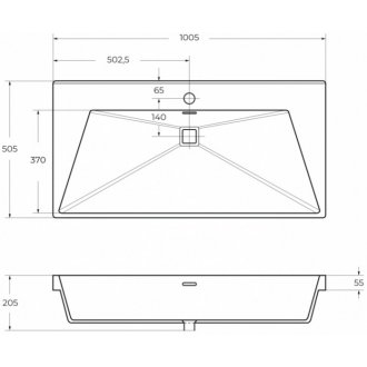 Мебель для ванной Cezares Molveno 100-CZR-1188-1000/500 Antracite