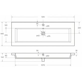 Мебель для ванной Cezares Molveno 46-120-CZR-8070-120 Beton