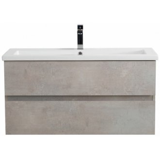 Тумба с раковиной и зеркалом Cezares Molveno 46-100-CZR-8070-100 Beton