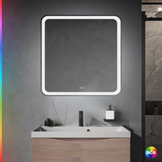 Зеркало Cezares Multicolore CZR-SPC-MC-800-800-RGB-TCH