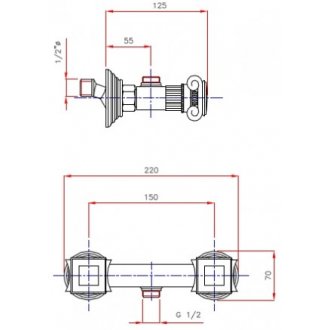 Смеситель для душа Cezares OLIMP-DS-01-M