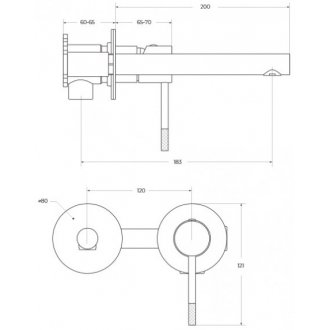 Смеситель для раковины Cezares RELAX-BLI2-2-NOP-W0